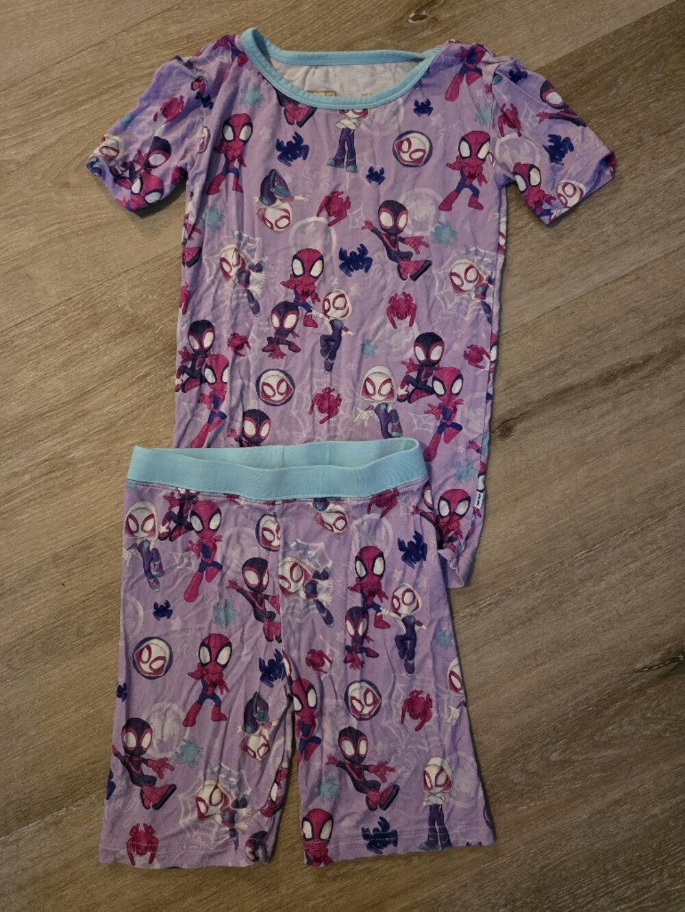 Little Sleepies Spidey And Friends Short Bamboo Pajamas Size 5/6